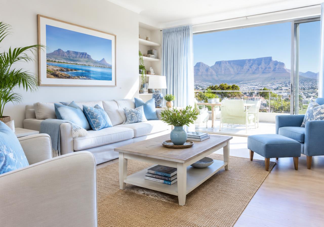 Bright, freshly cleaned living room